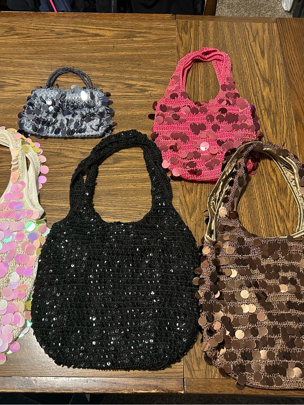 Sequin Crochet Purses 5 Bundle